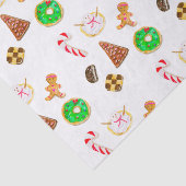 Waterverf Kerst Koekjes Tissuepapier (Detail)