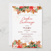 Waterverf Kerst Koekjesuitwisseling Feestdag Kaart (Voorkant)