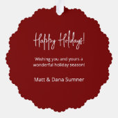  Waterverf kerst krans foto Ornament Kaart (Achterkant)