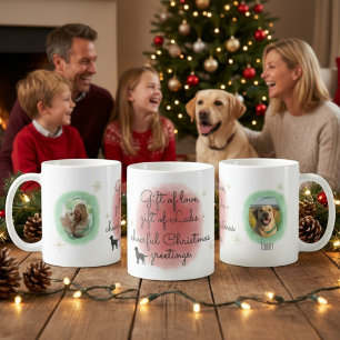 Waterverf Kerst Labrador - Festieve Hond Cadeau Koffiemok