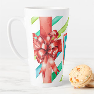 Waterverf kerst latte mok
