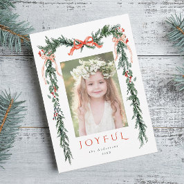 Waterverf Kerst Lijst Foto Feestdagenkaart