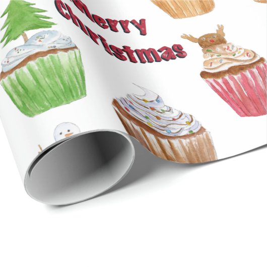 Waterverf kerst met kerst cadeaupapier (Rol Hoek)