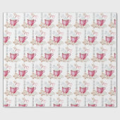 Waterverf kerst met warme cacao en koekjes cadeaupapier (Vlak)