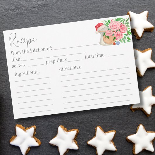Waterverf Kerst Mixer Met Rozen Recept