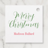 Waterverf Kerst Mode Shopping Girl Gift Bedankjes Labels (Achterkant)