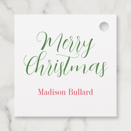 Waterverf Kerst Mode Shopping Girl Gift Bedankjes Labels (Achterkant)