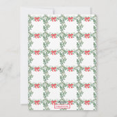 Waterverf Kerst Monogram Crest Feestdagenkaart (Achterkant)