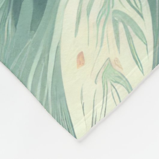 Waterverf Kerst Motief Vakantie Whimsy Groen Fleece Deken (Hoek)