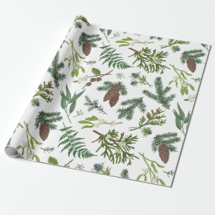 Waterverf Kerst Natuur & Bos Illustratie Cadeaupapier