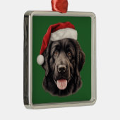 Waterverf Kerst Newfoundland Ornament (Rechts)