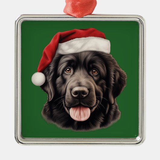 Waterverf Kerst Newfoundland Ornament (Voorkant)