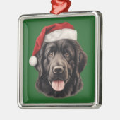 Waterverf Kerst Newfoundland Ornament (Links)