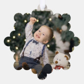 Waterverf kerst notenkraker aangepaste foto ornament kaart (Achterkant)