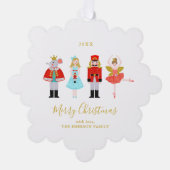 Waterverf kerst notenkraker aangepaste foto ornament kaart (Voorkant)