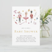 Waterverf Kerst Notenkraker Baby shower Kaart (Staand voorkant)