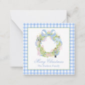 Waterverf kerst notenkraker krans behuizing notitiekaartje (Voorkant)