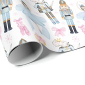 Waterverf kerst notenkraker krans cadeaupapier (Rol Hoek)