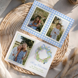 Waterverf kerst notenkraker krans foto feestdagenkaart