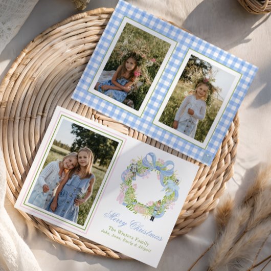 Waterverf kerst notenkraker krans foto feestdagenkaart