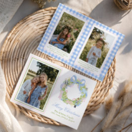 Waterverf kerst notenkraker krans foto feestdagenkaart