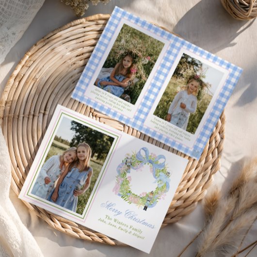 Waterverf kerst notenkraker krans foto feestdagenkaart