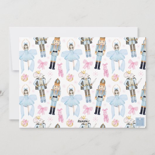 Waterverf kerst notenkraker krans foto feestdagenkaart (Achterkant)