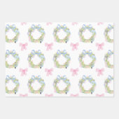 Waterverf kerst notenkraker krans inpakpapier vel (Voorkant 2)