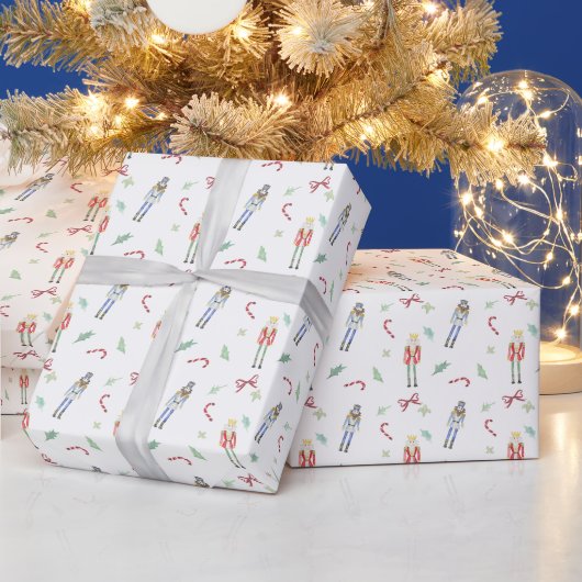 Waterverf kerst notenkrakers cadeaupapier (Feestdagen)