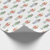 Waterverf kerst notenkrakers cadeaupapier (Hoek)