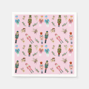 Waterverf Kerst Notenkrakers Collage Servet