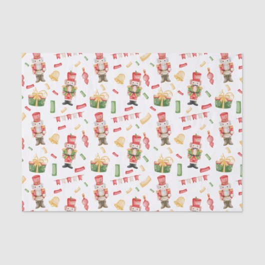 Waterverf Kerst Notenkrakers en Decoraties Tissuepapier (Voorkant)