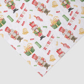 Waterverf Kerst Notenkrakers en Decoraties Tissuepapier (Detail)