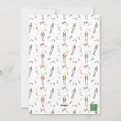 Waterverf Kerst Notenkrakers & Garland Foto Feestdagenkaart (Achterkant)