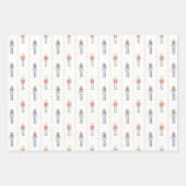 Waterverf kerst notenkrakers inpakpapier vel (Voorkant 2)