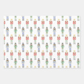 Waterverf kerst notenkrakers inpakpapier vel (Voorkant)