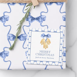 Waterverf kerst of bruiloft klokken behuizing notitiekaartje