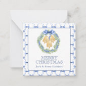 Waterverf kerst of bruiloft klokken behuizing notitiekaartje (Voorkant)