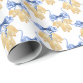 Waterverf kerst of bruiloft klokken en bogen cadeaupapier (Rol Hoek)