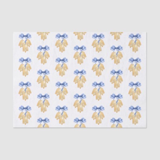 Waterverf kerst of bruiloft klokken en bogen tissuepapier (Voorkant)