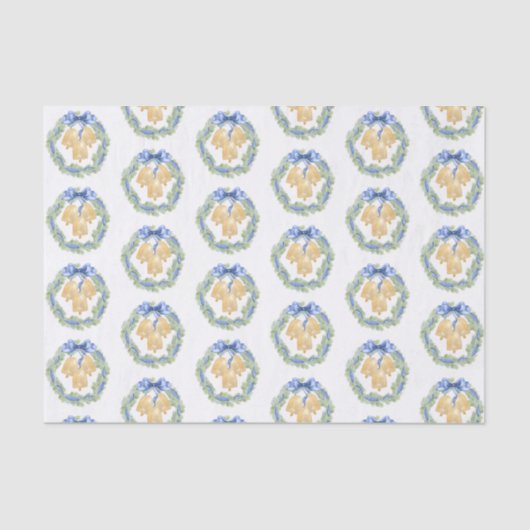 Waterverf kerst of bruiloft klokken en bogen tissuepapier (Voorkant)