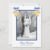 Waterverf kerst of bruiloft klokken foto feestdagenkaart (Voorkant)