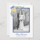 Waterverf kerst of bruiloft klokken foto feestdagenkaart (Voorkant)