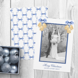 Waterverf kerst of bruiloft klokken foto feestdagenkaart