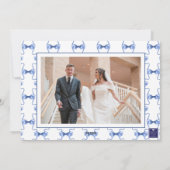 Waterverf kerst of bruiloft klokken foto feestdagenkaart (Achterkant)