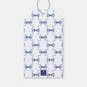 Waterverf kerst- of trouwklokken cadeaulabel (Achterkant)