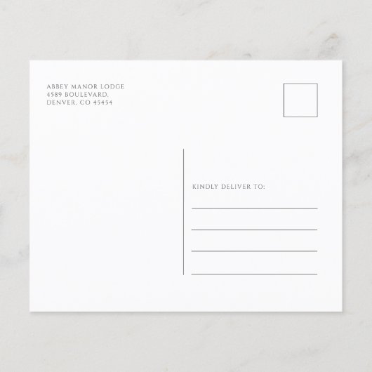 Waterverf Kerst Open Huis Uitnodiging (Achterkant)