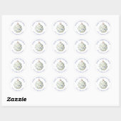 Waterverf Kerst Ornament Cadeau Ronde Sticker (Vel)