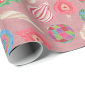 Waterverf Kerst Ornamente Inpakpapier (Rol Hoek)