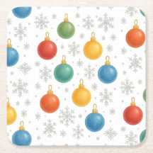 Waterverf Kerst Ornamente & Sneeuwvlokken - 